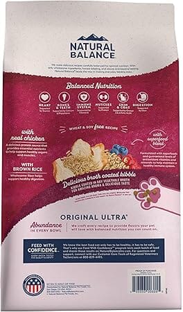 Natural Balance Original Ultra Grain-Free Chicken and Salmon Broth Coated Dry Cat Food - 6 Lbs