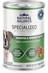 Natural Balance Specialized Nutrition Digestive and Immune Health Lamb and Brown Rice Canned Dog Food - 12.7 Oz - Case of 12 Default Title