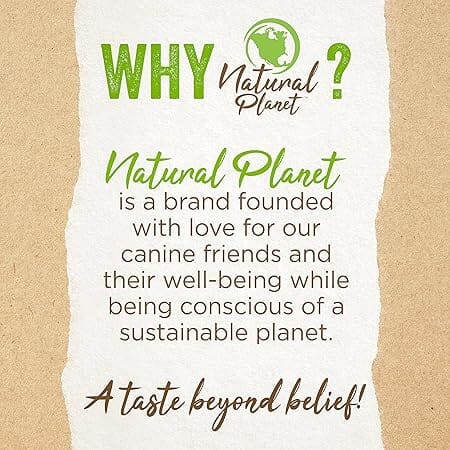 Natural Planet Veggie Puffs Plant-Based Sustainable Soft Chewy and Crunchy Dog Treats - 4 Oz