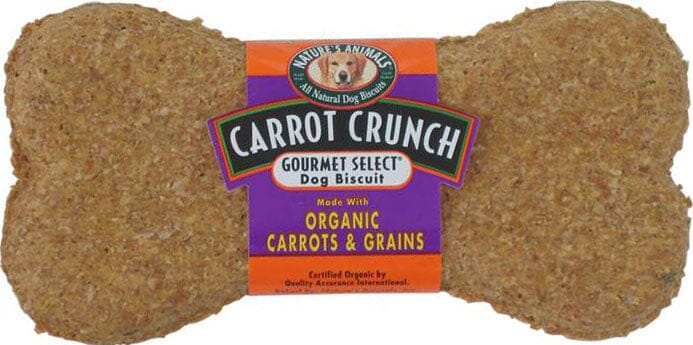 Nature's Animals Gourmet Select Dog Biscuits Treats - Carrot - 4 In - 24 Pack