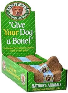 Nature's Animals Original Bakery Dog Biscuits Treats - Peanut Butter - 4 In - 24 Pack  