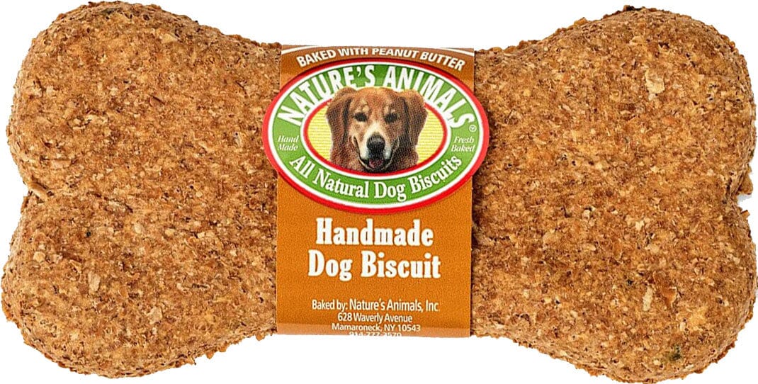 Nature's Animals Original Bakery Dog Biscuits Treats - Peanut Butter - 4 In - 24 Pack  