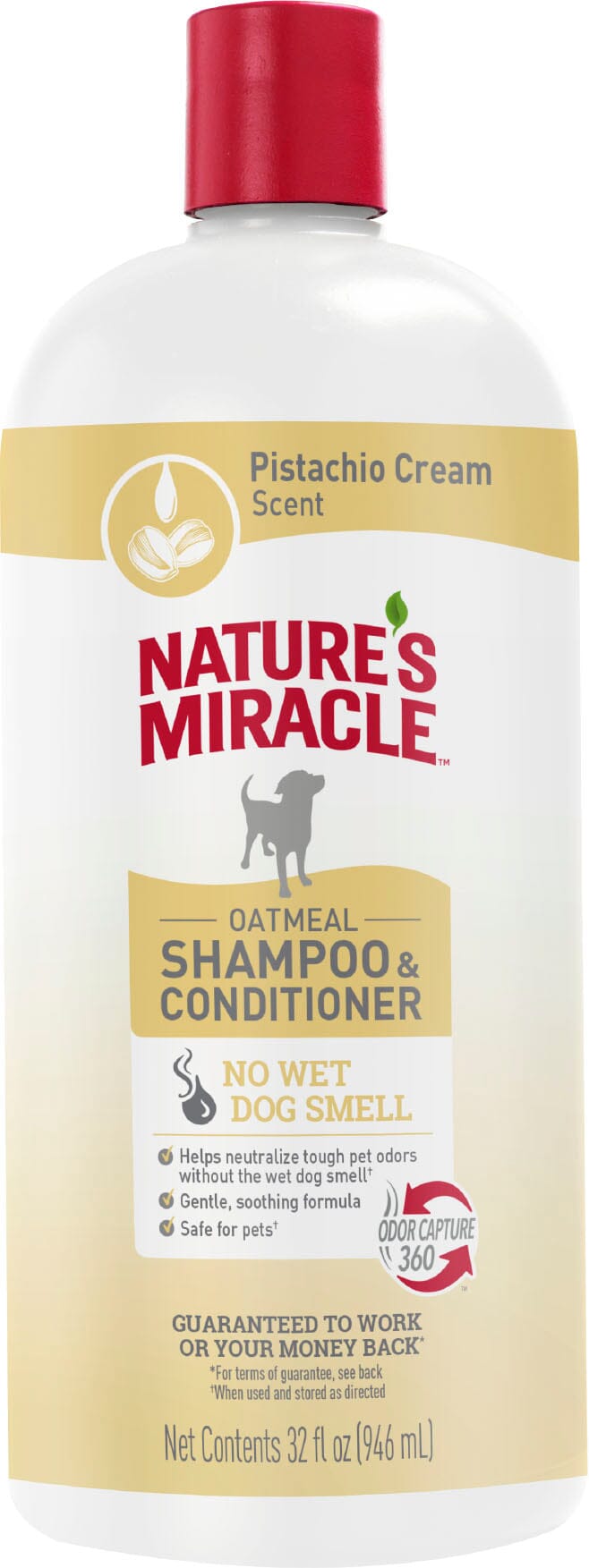 Nature's Mircale Odor Control Dog Shampoo & Conditioner - Pistachio Cream - 32 Oz  