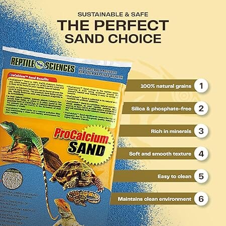Nature's Ocean Reptile Sciences ProCalcium Natural Terrarium Sand Substrate - 10 Lbs - Case of 4