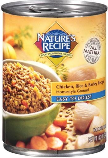 Nature's Recipe Easy to Digest Chicken Rice Barley Homestyle Ground Canned Dog Food  