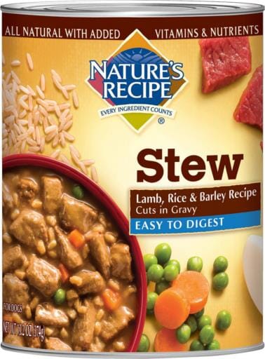 Nature's Recipe Easy to Digest Lamb Rice and Barley Homestyle Ground Canned Dog Food  