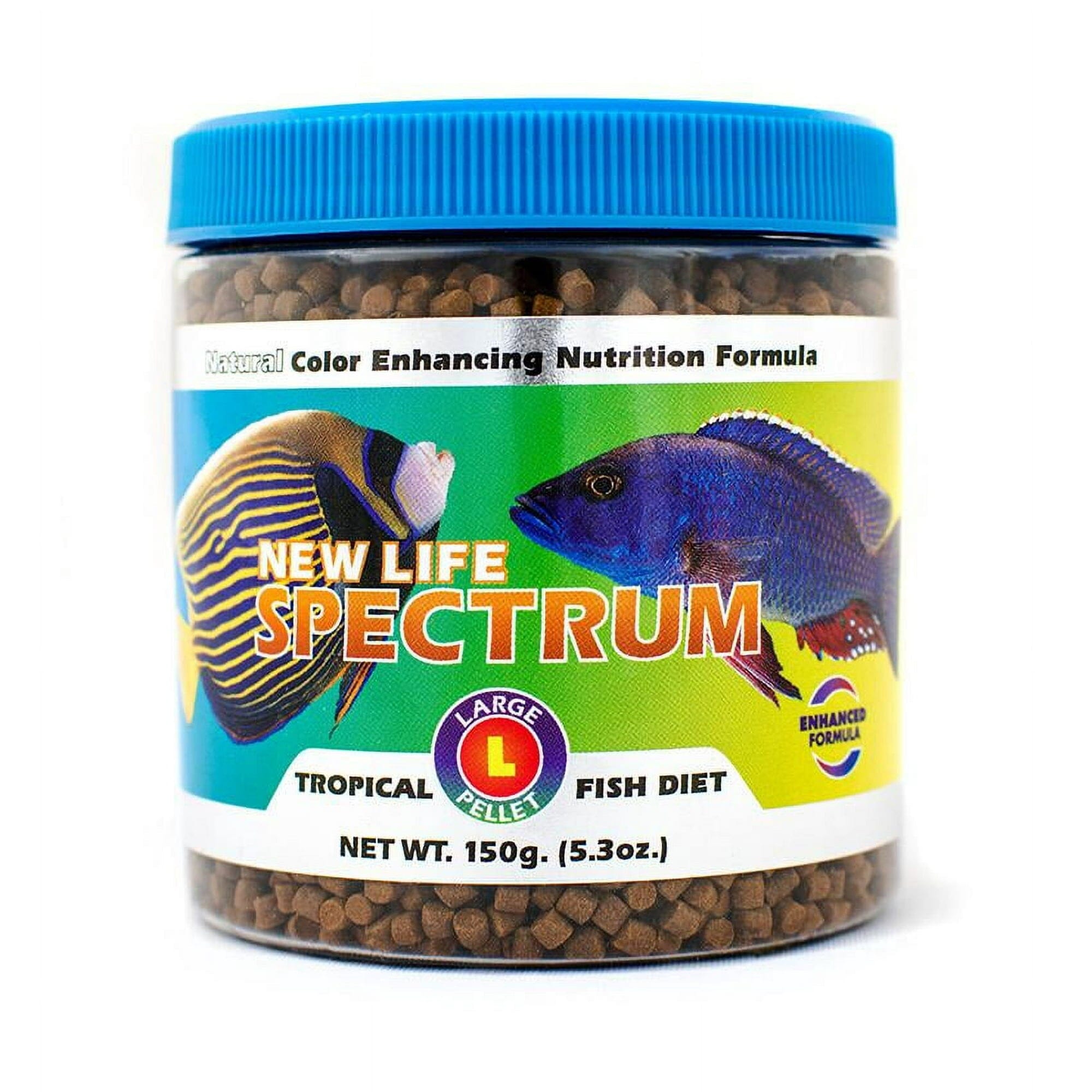 New Life Spectrum Naturox Enhanced Formula Freshwater and Saltwater Large Fish Food Pellets - 2200 Grams