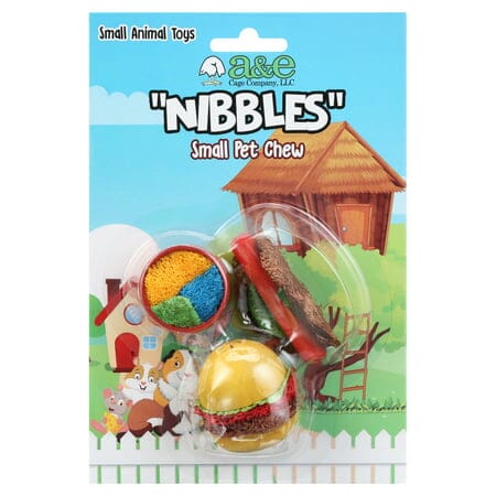 Nibbles Wood Loofah Summer Cookout Small Animal Chew Toy