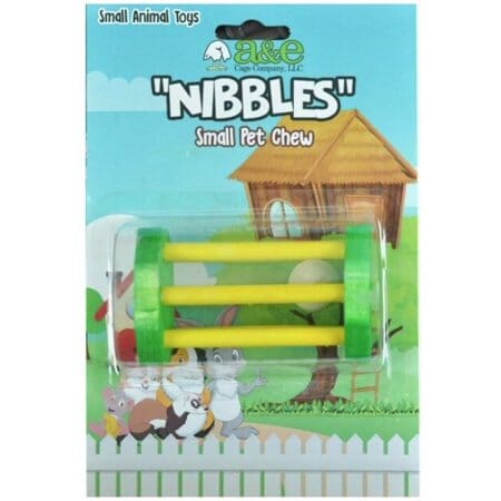 Nibbles Wooden Barrel Chew Small Animal Chew Toy - Small