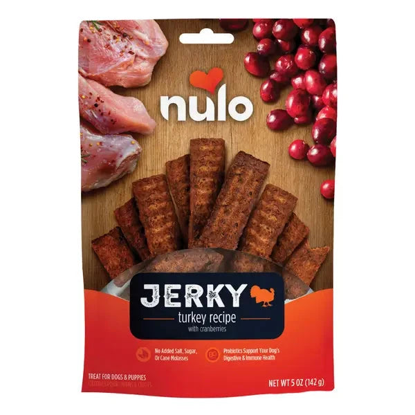 Nulo Freestyle Grain-Free High-Protein Turkey with Cranberries Strips Premium Jerky Dog Treats - 5 Oz Default Title