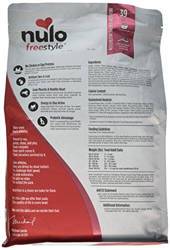 Nulo Freestyle Grain-Free Lamb and Chickpea Recipe Adult Dry Dog Food - 4.5 Lbs