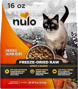 Nulo Freestyle Grain-Free Probiotic and Digestive Health Chicken and Salmon Freeze-Dried Raw Cat Food - 16 Oz Default Title