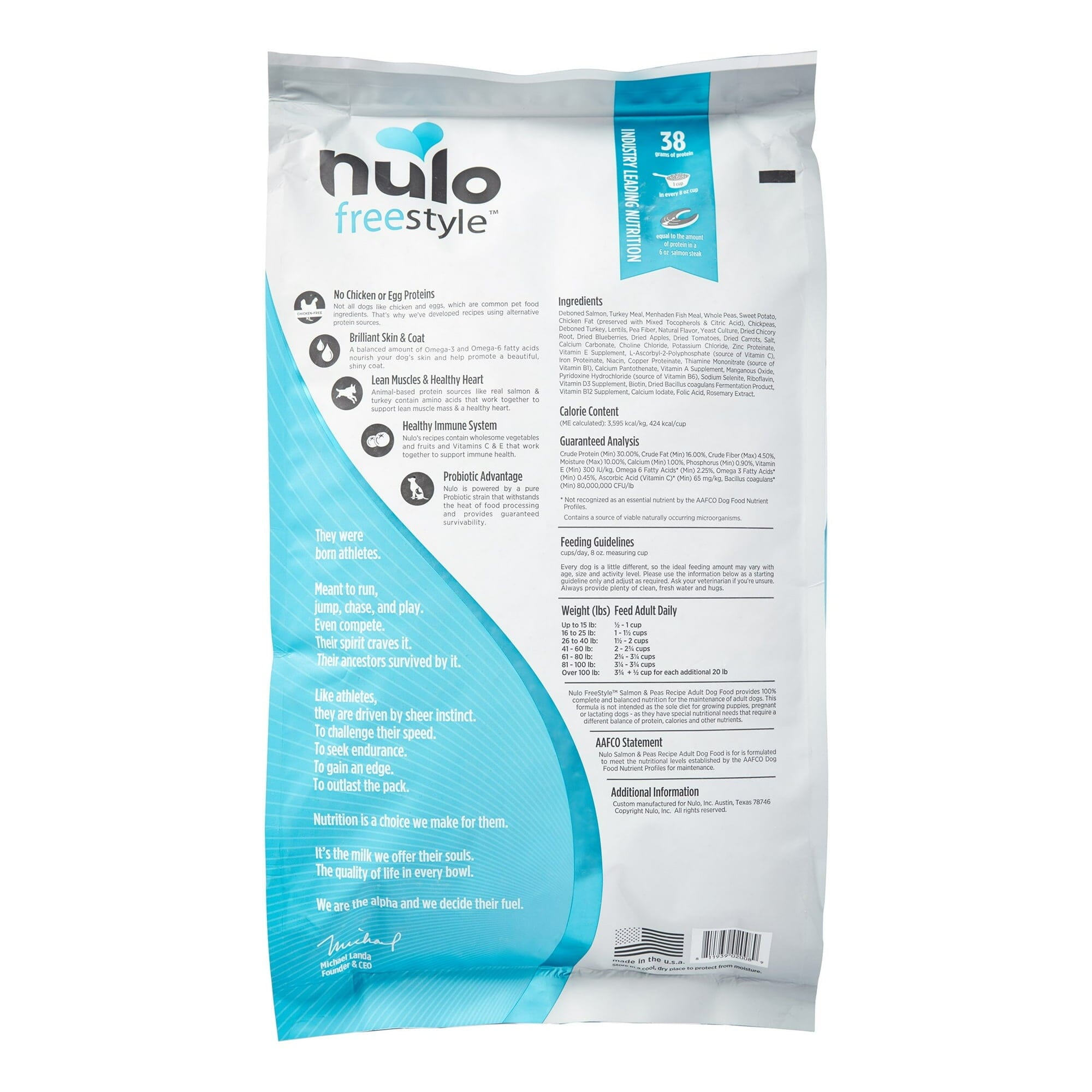 Nulo Freestyle Grain-Free Salmon and Peas Recipe Adult Dry Dog Food