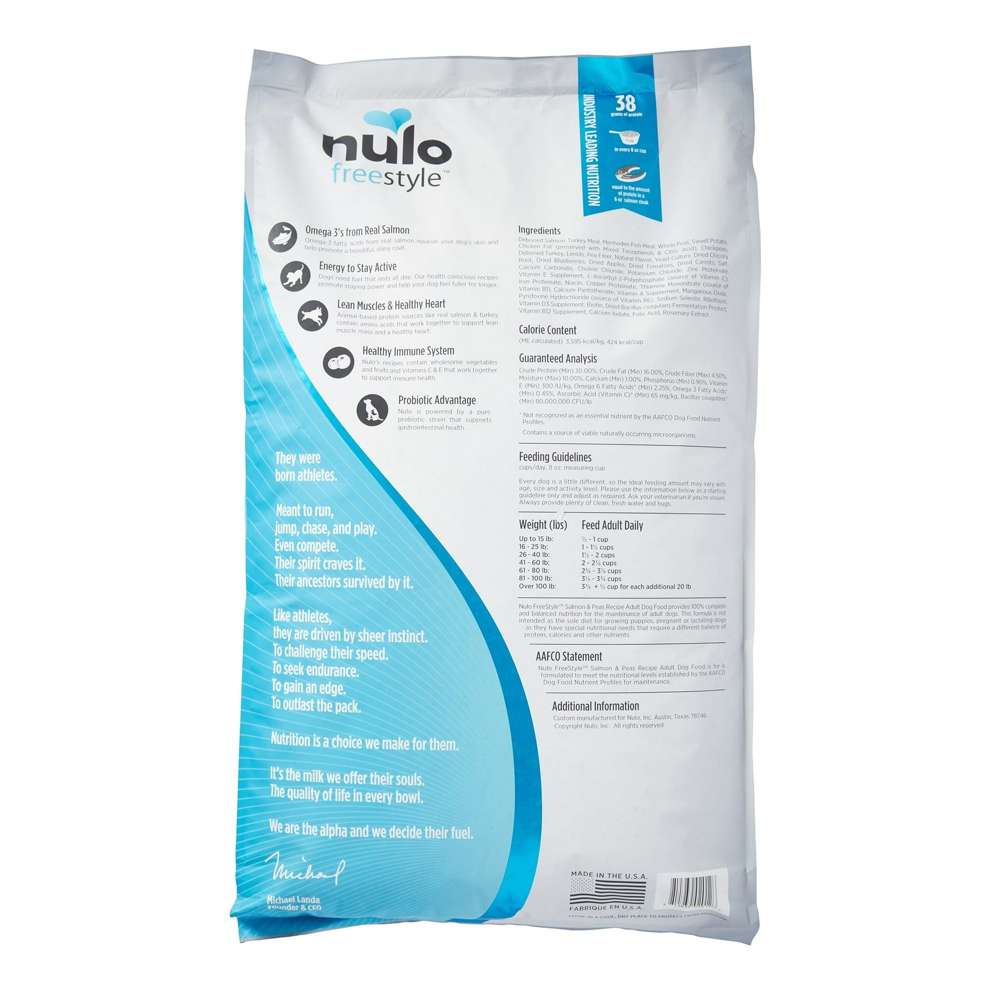 Nulo Freestyle Grain-Free Salmon and Peas Recipe Adult Dry Dog Food