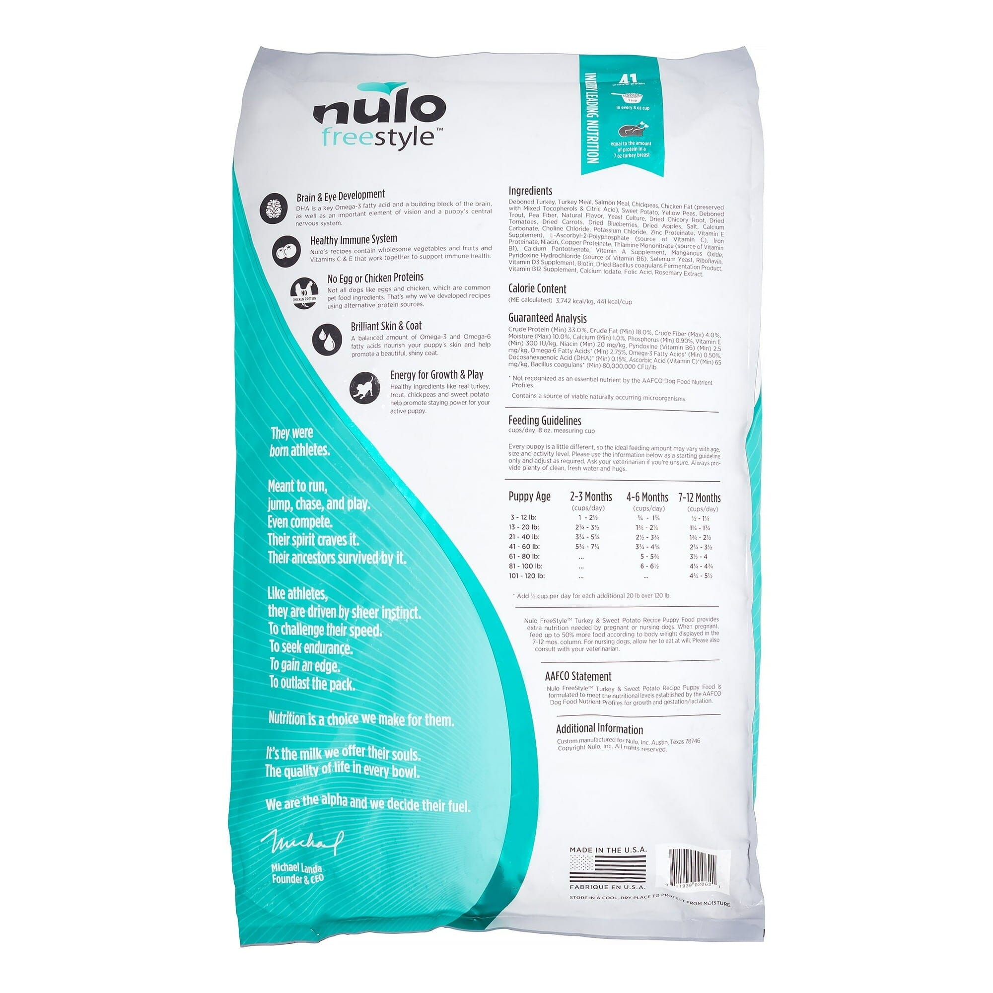 Nulo Freestyle Grain-Free Turkey and Sweet Potato Puppy Formula Dry Dog Food