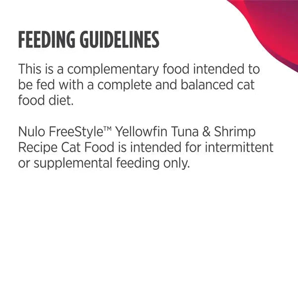 Nulo Freestyle Grain-Free Yellowfin Tuna and Shrimp in Broth Wet Cat Food Topper - 2.8 Oz - Case of 24