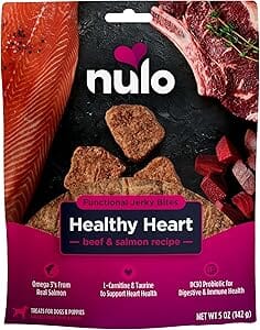 Nulo Funtional Jerky Bites Heart Health Salmon and Beef Jerky Dog Treats - 5 Oz Default Title