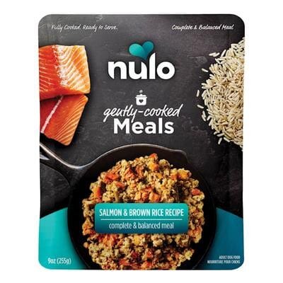 Nulo Gently Cooked Meals Salmon and Brown Rice Recipe Adult Wet Dog Food Pouch - 9 Oz Default Title