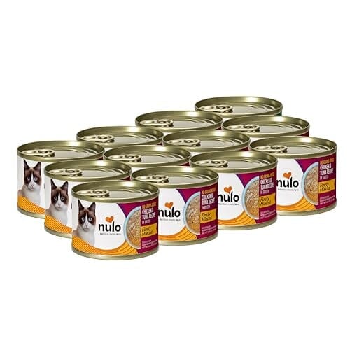 Nulo Grain-Free Finely Minced Chicken and Tuna in Broth Kitten and Adult Canned Cat Food 6 Oz - Case of 8