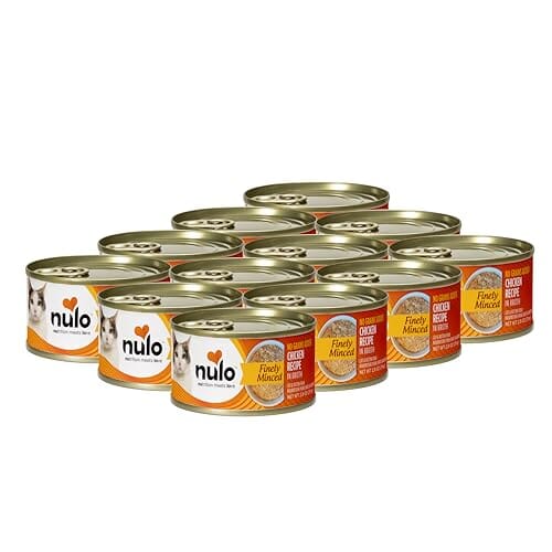 Nulo Grain-Free Finely Minced Chicken in Broth Kitten and Adult Canned Cat Food 2.8 Oz - Case of 12