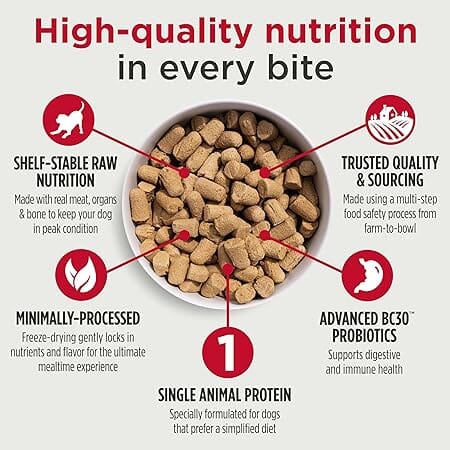Nulo Grain-Free Freeze-Dried Raw Duck with Pears Complete and Balanced Dry Dog Food