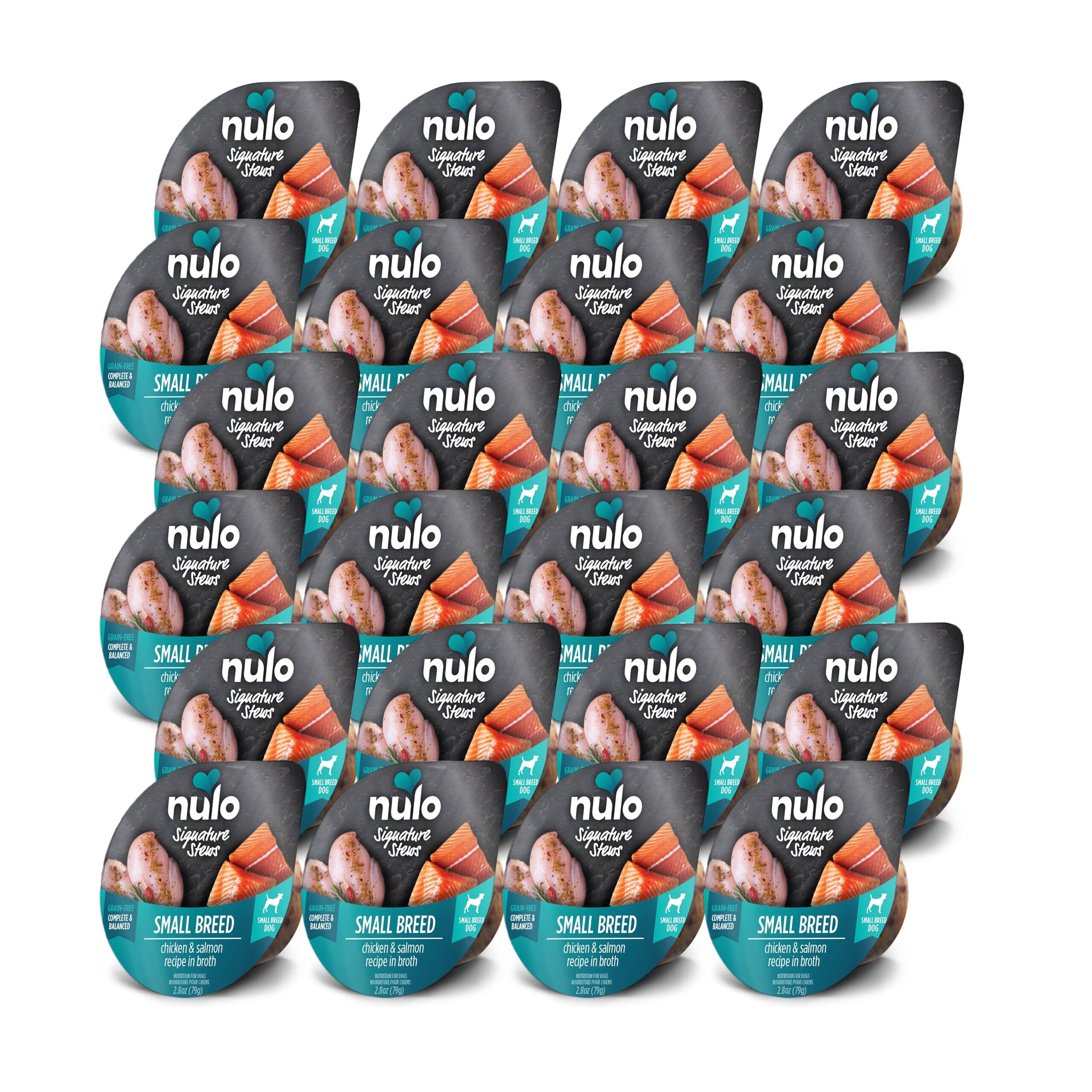 Nulo Signature Stews Chicken and Salmon in Broth Small-Breed Wet Dog Food Trays - 2.8 Oz - Case of 12 Default Title