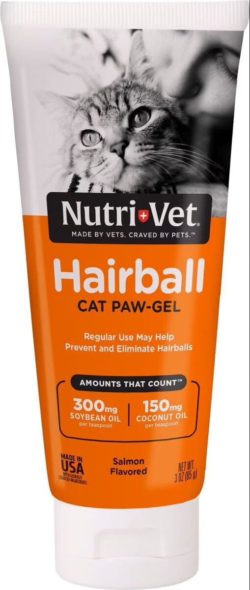 Nutri-Vet Cat Hairball Relief Paw-Gel Salmon Flavor - 3 oz Tube  