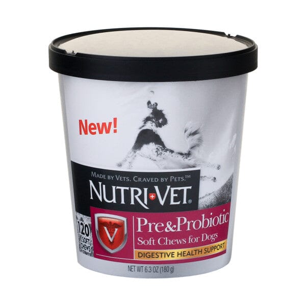 Nutri-Vet Prebiotic and Probiotic Digestive and Immune Health Liver and Cheese Supplemental Dog Soft Chews - 120 Count Default Title