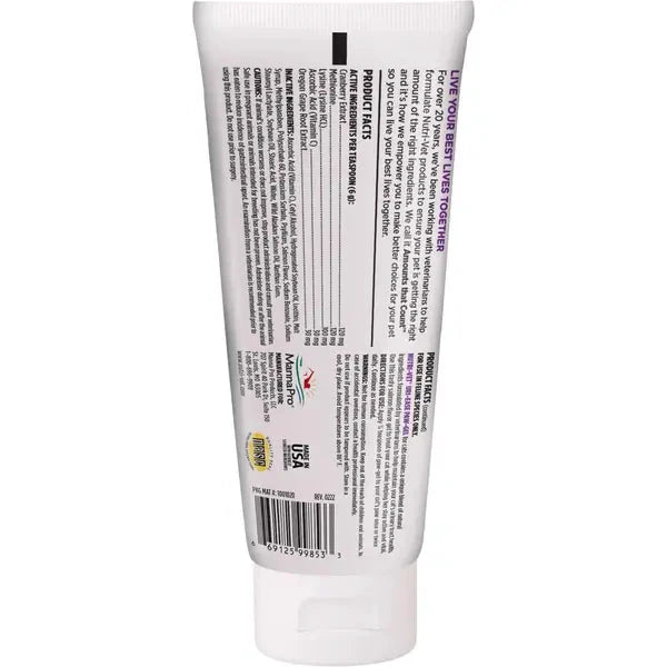 Nutri-Vet Uri-Ease Paw Gel Urinary Tract Health Cranberry Extract and Salmon Cat Supplement - 3 Oz
