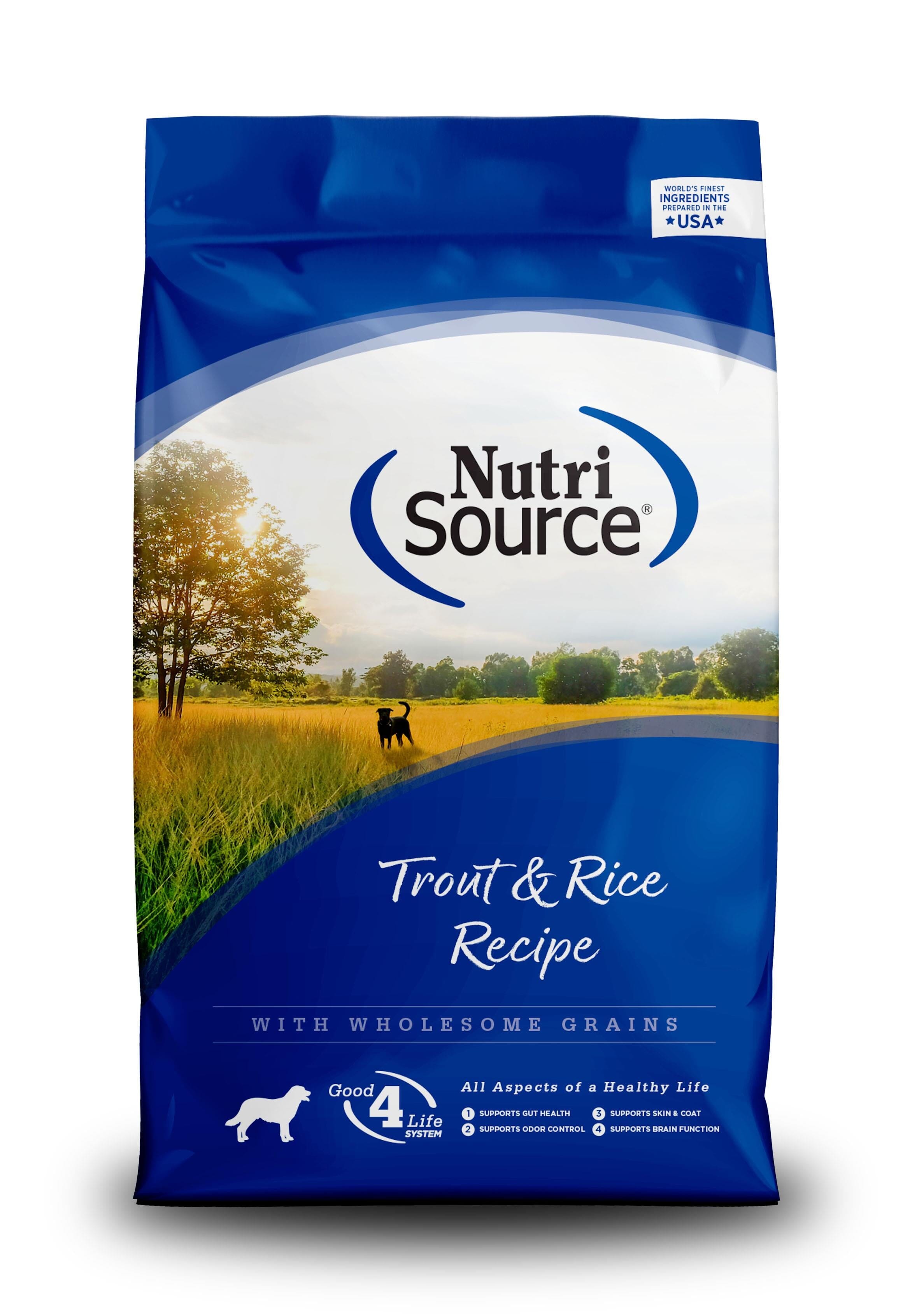 Nutrisource Adult Trout & Rice Dry Dog Food - 15 lb Bag  