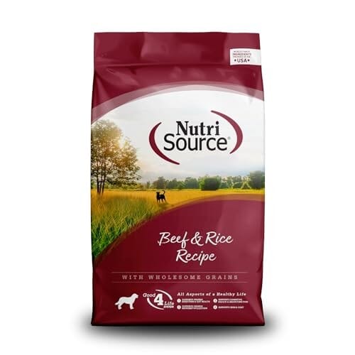 Nutrisource Beef and Rice Recipe with Wholesome Grains Dry Dog Food - 12 Lbs Default Title