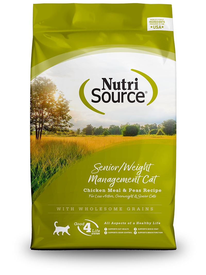 Nutrisource Cat Senior Weight Mgt Chicken & Rice Dry Cat Food - 1.5 lb Bag