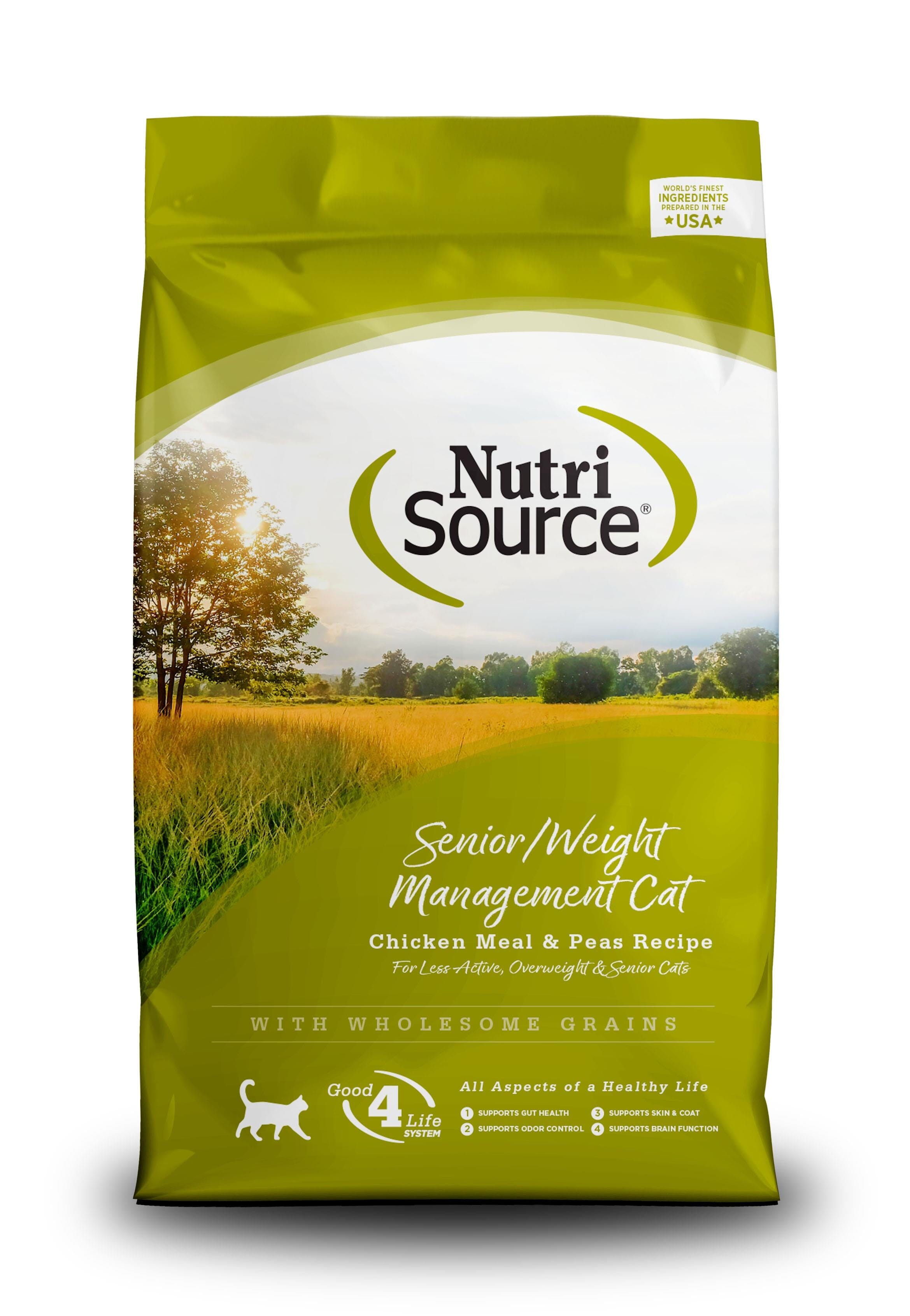 Nutrisource Cat Senior Weight Mgt Chicken & Rice Dry Cat Food - 16 lb Bag  