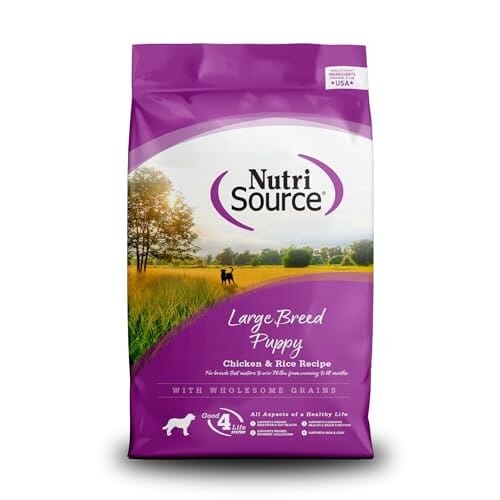 Nutrisource Chicken and Rice with Wholesome Grains Large-Breed Puppy Dry Dog Food - 12 Lbs Default Title