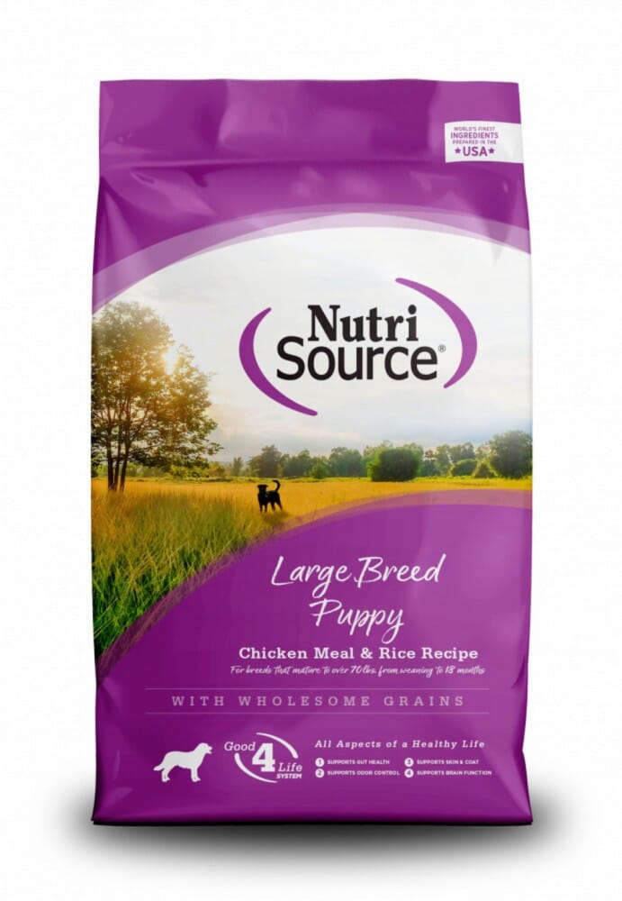 Nutrisource Chicken and Rice with Wholesome Grains Large-Breed Puppy Dry Dog Food - 4 Lbs Default Title