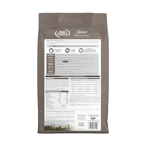 Nutrisource Chicken and Rice with Wholesome Grains Senior Adult Dry Dog Food - 12 Lbs