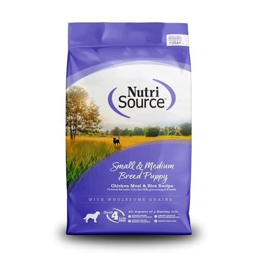 Nutrisource Chicken and Rice with Wholesome Grains Small and Medium Breed Puppy Dry Dog Food 12 Pounds