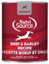 Nutrisource Choice Beef and Barley Recipe Canned Dog Food - 12.3 Oz - Case of 12 Default Title