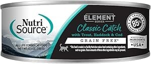 Nutrisource Element Series Classic Catch Grain-Free Turkey Haddock Trout and Cod Canned Cat Food - 5.5 Oz - Case of 12 Default Title