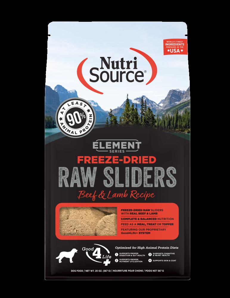 Nutrisource Element Series Raw Bites Beef and Lamb Freeze-Dried Raw Dog Food 20 Ounce