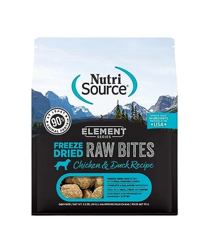 Nutrisource Element Series Raw Bites Chicken and Duck Freeze-Dried Raw Dog Food 2.5 Ounce