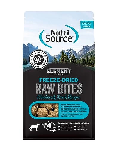 Nutrisource Element Series Raw Bites Chicken and Duck Freeze-Dried Raw Dog Food 10 Ounce