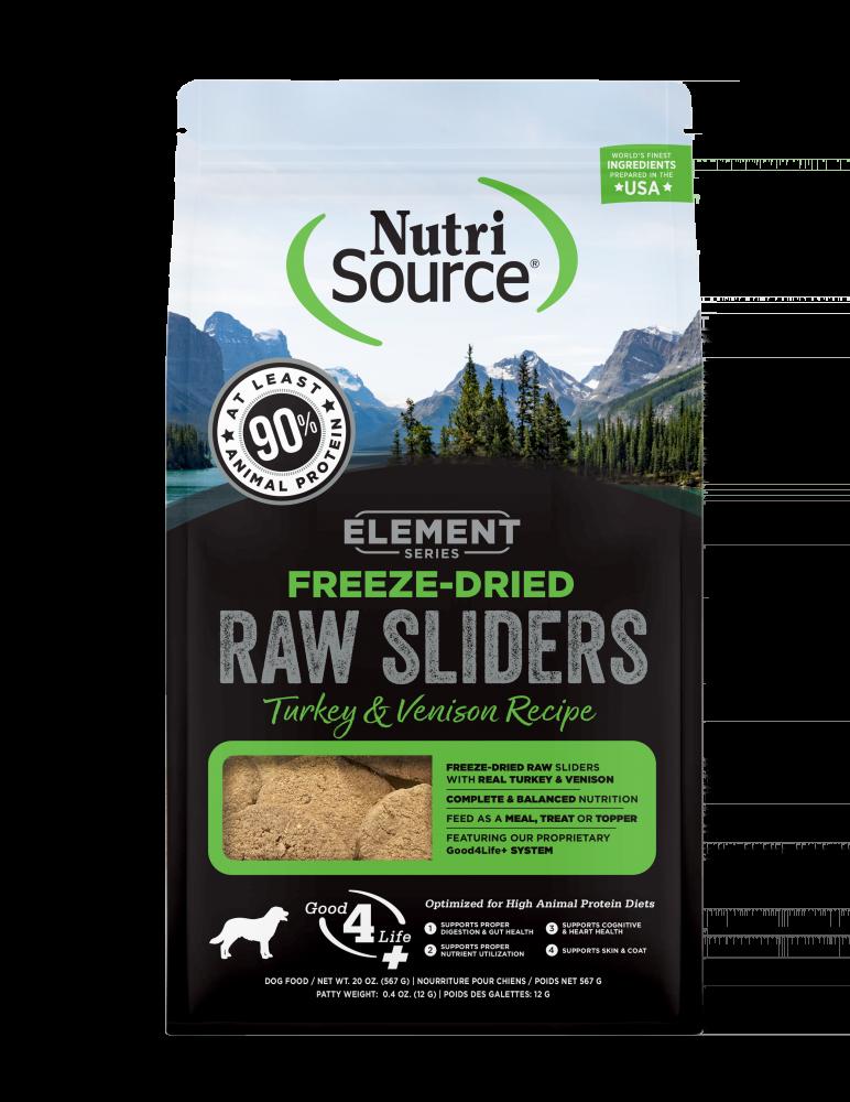 Nutrisource Element Series Raw Bites Turkey and Venison Freeze-Dried Raw Dog Food 20 Ounce