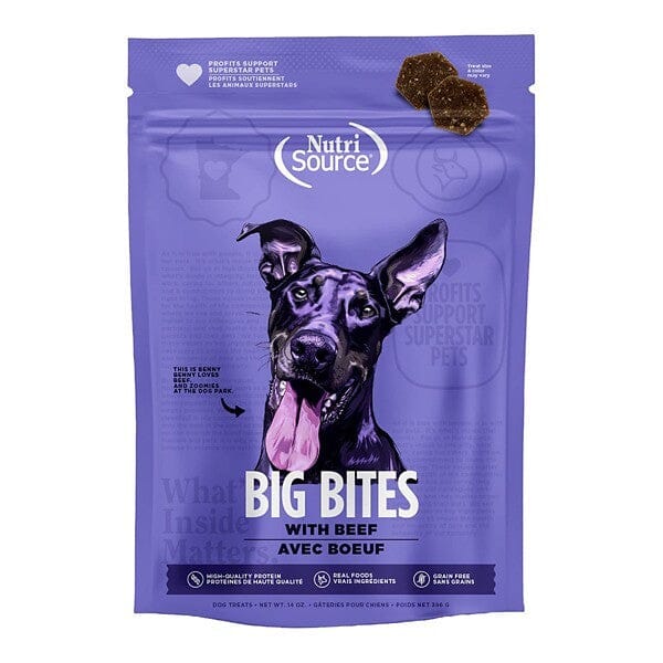 Nutrisource Grain-Free Big Bites Beef Flavored Soft and Chewy Dog Treats - 14 Oz Default Title
