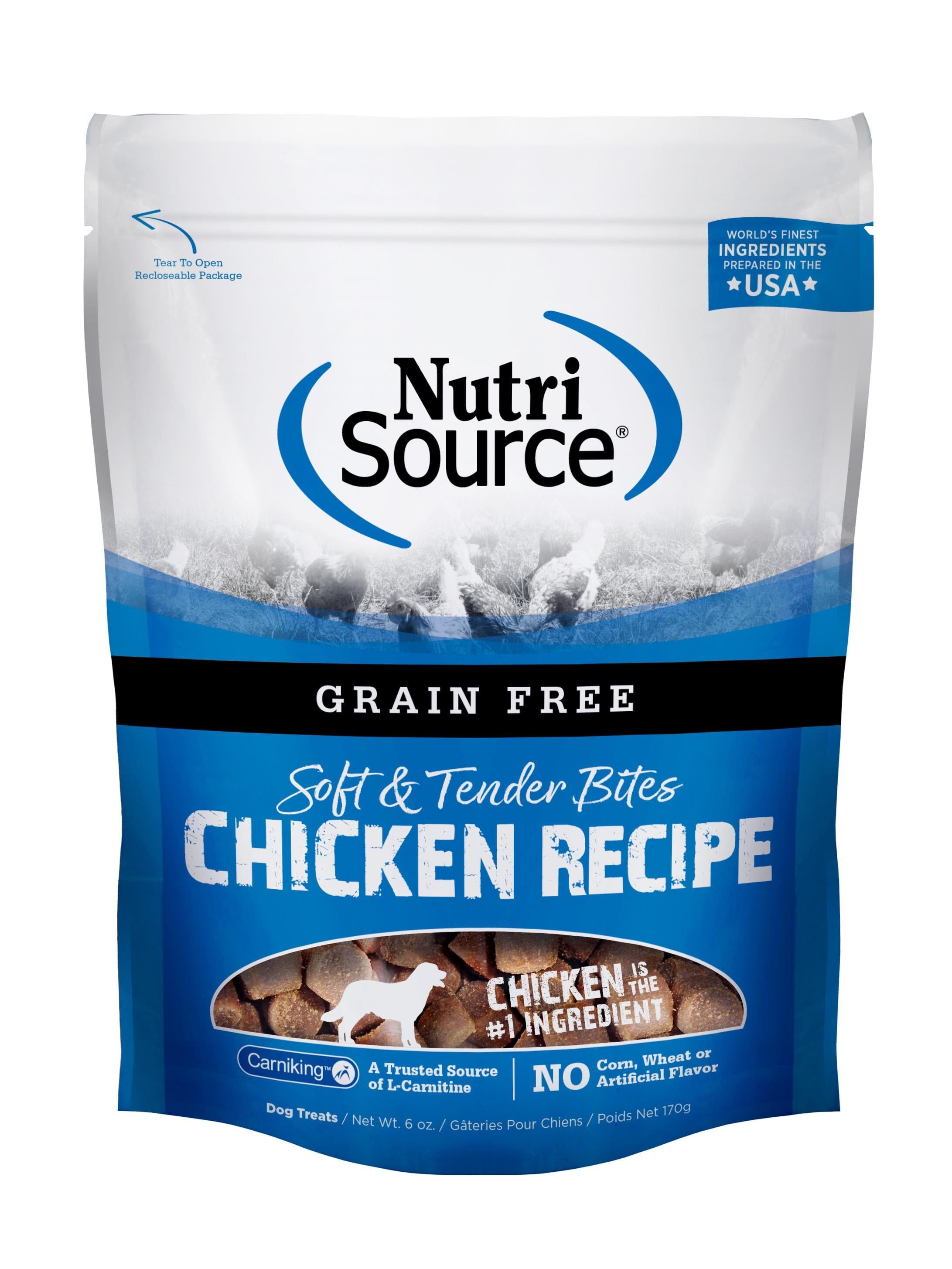 Nutrisource Grain Free Chicken Soft and Chew Dog Treats - 6 oz  