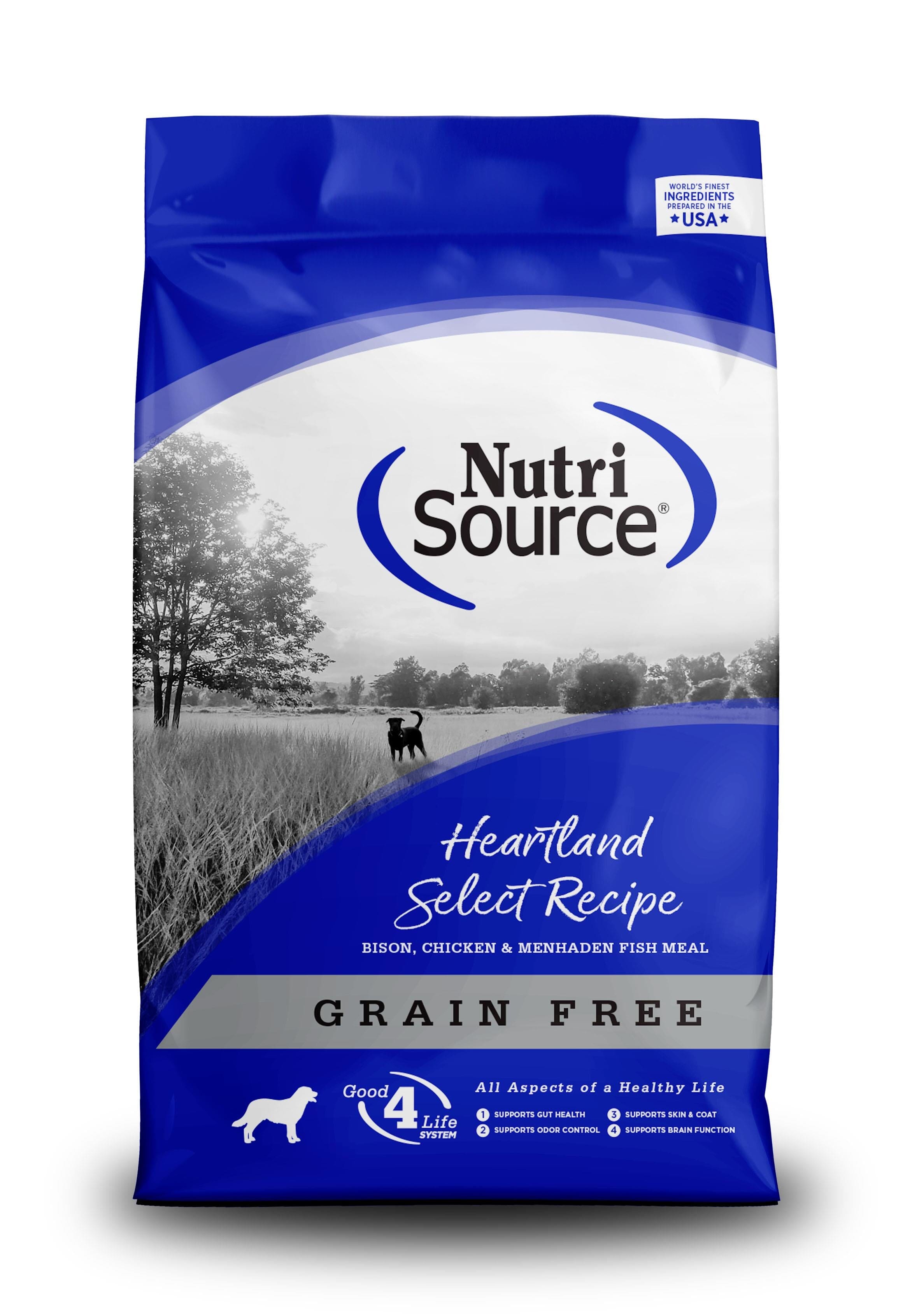 Nutrisource Grain Free Heartland Select with Bison Dry Dog Food - 15 lb Bag  