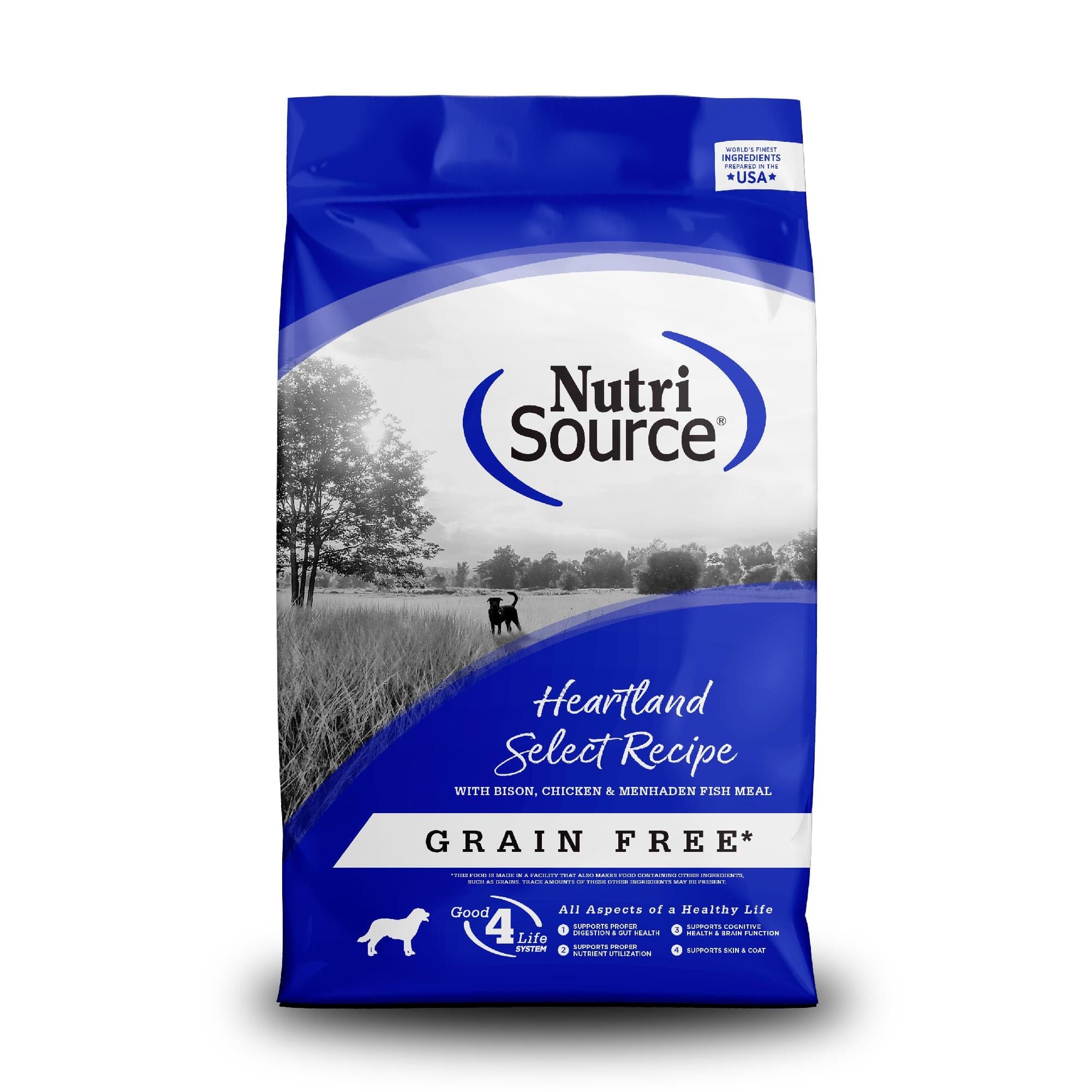 Nutrisource Grain Free Heartland Select with Bison Dry Dog Food - 5 lb Bag  