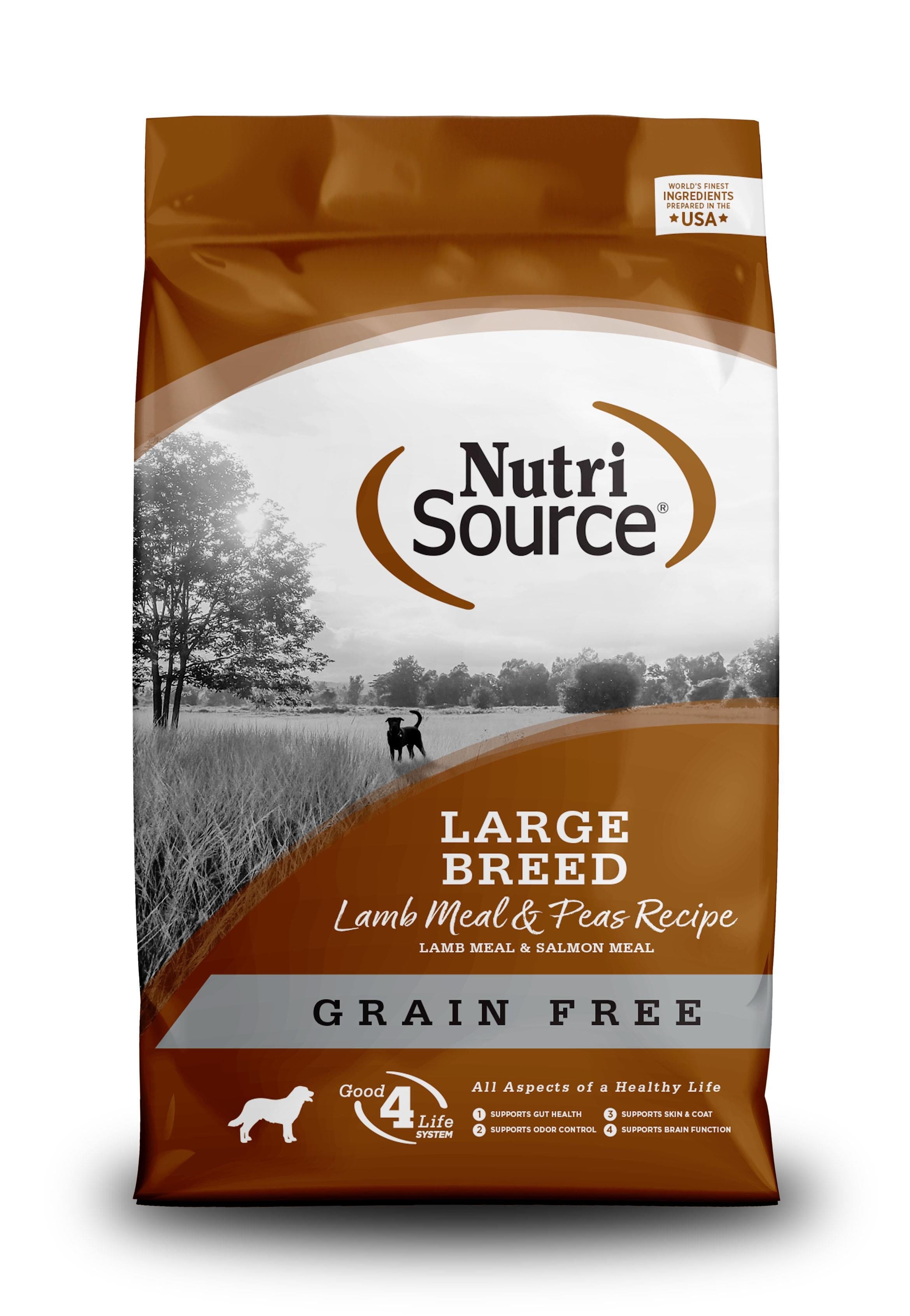 Nutrisource Grain Free Large Breed Lamb Meal & Peas Dry Dog Food - 30 lb Bag  