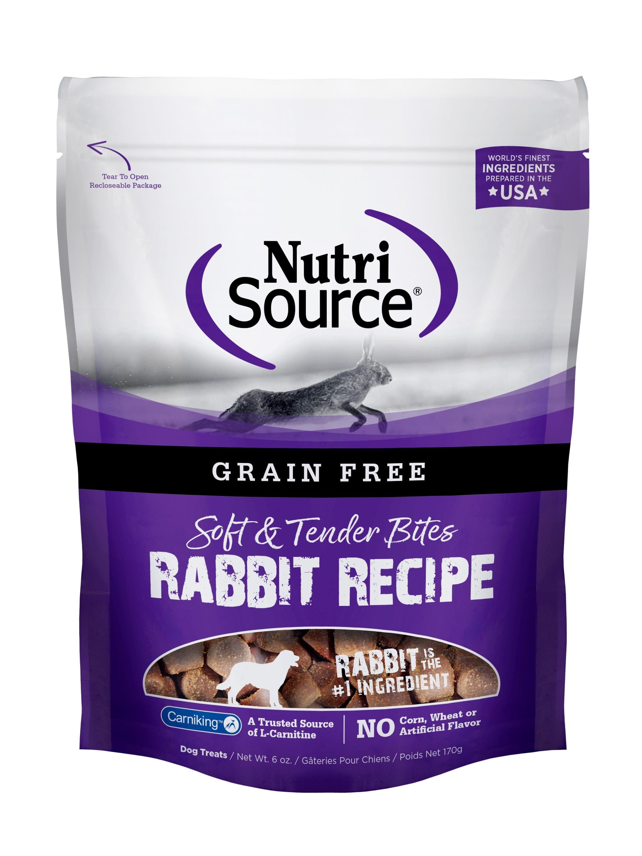 Nutrisource Grain Free Rabbit Soft and Chew Dog Treats - 6 oz  