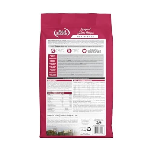 Nutrisource Grain-Free Seafood Select Salmon and Menhaden Fish Dry Dog Food - 12 Lbs